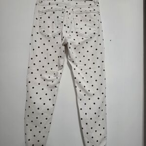 Pull&Bear Black Polka Dot Straight Leg Jeans